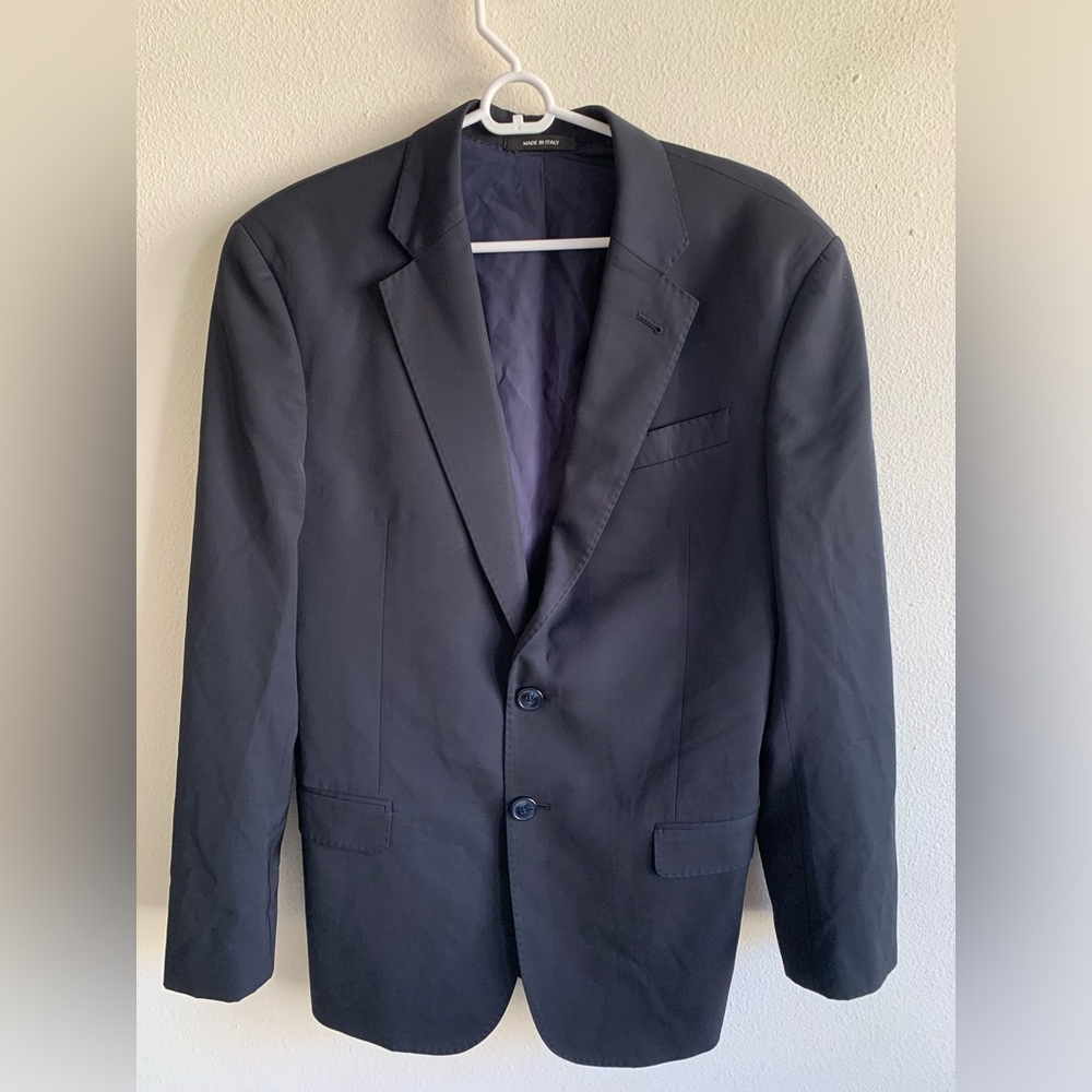 Giorgio Armani Men’s Size 40 Soft Blazer Suit Jacket Dark Navy Wool